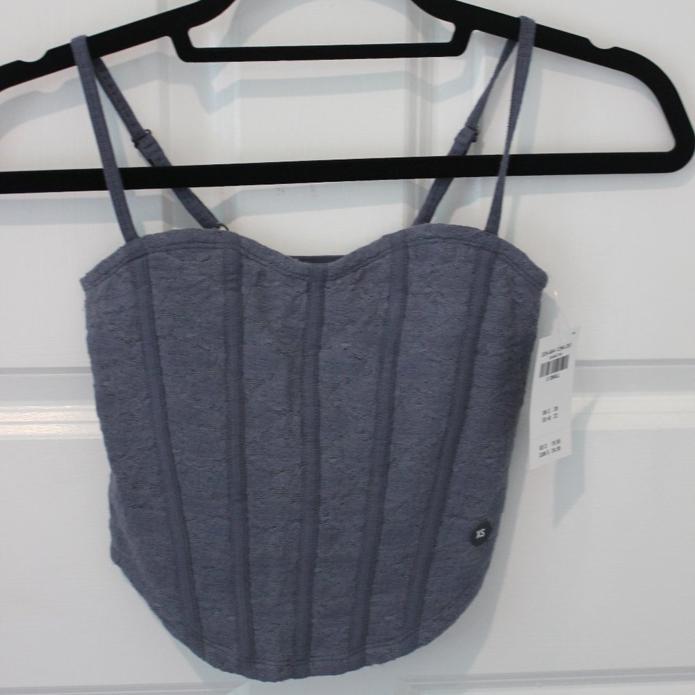 Hollister Blue Lace corset style tank top NWT